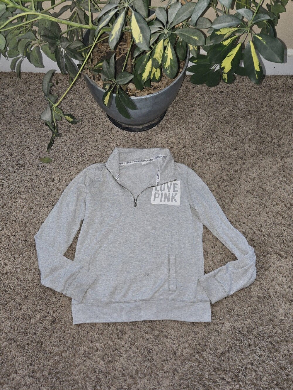 Victorias Secret PINK Quarter Zip Pullover